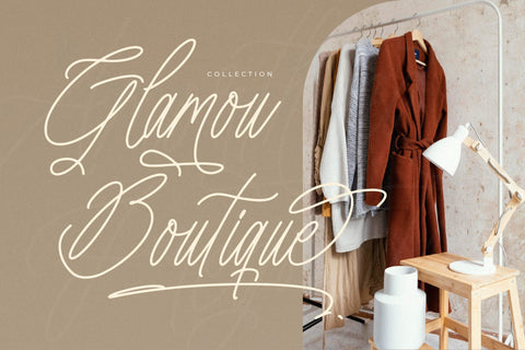 Amorthena Fregoontte - Monoline Elegant Script Font Letterena Studios 