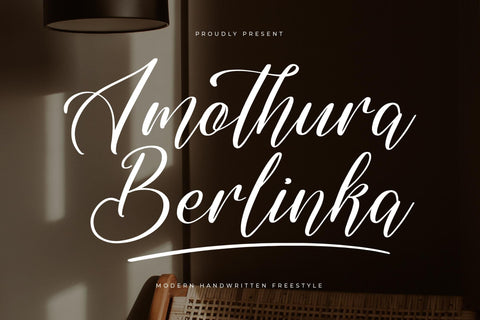 Amothura Berlinka - Modern Handwritten Freestyle Font Letterena Studios 
