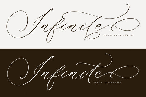 Amotthela Infinite - Beauty Calligraphy Font Letterena Studios 