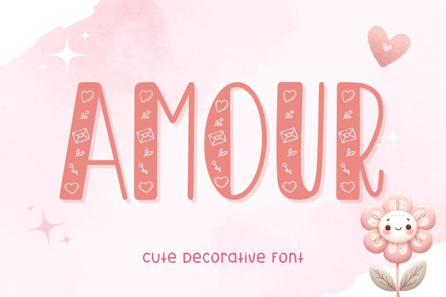Amour - Cute Decorative Font Font AnningArts Design 