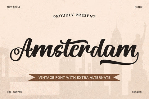 Amsterdam Font Mozarella 