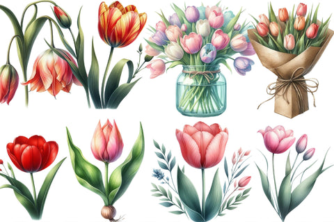Amsterdam Summer Tulips Clipart Sublimation SVGista 
