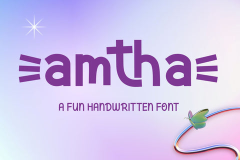 Amtha - A Fun Handwritten Font Font AEN Creative Store 