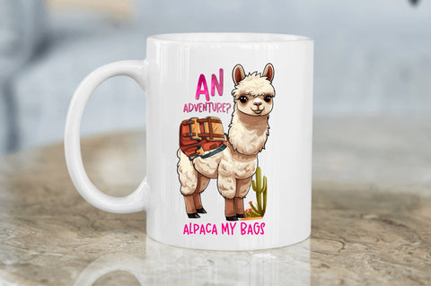 An adventure alpaca my bags Sublimation Design Sublimation Regulrcrative 