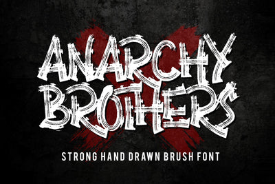 Anarchy Brothers - Strong Handrawn Brush Font Font Mozzatype 