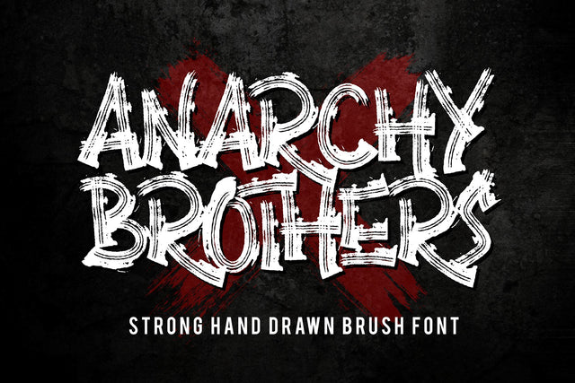 Anarchy Brothers - Strong Handrawn Brush Font Font Mozzatype 