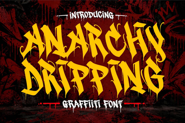Anarchy Dripping - Blackletter Gothic Font Font Mozzatype 