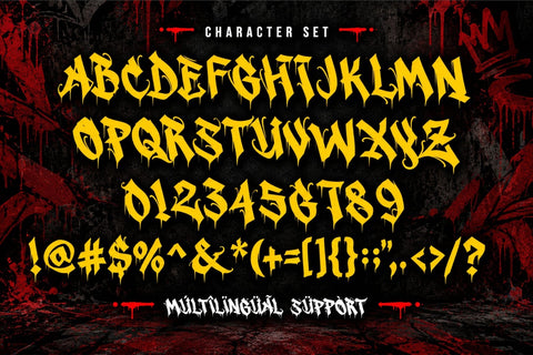 Anarchy Dripping - Blackletter Gothic Font Font Mozzatype 