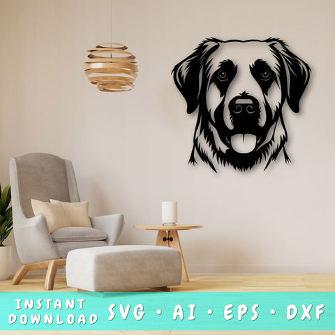 Anatolian Shepherd Laser SVG Cut File, Anatolian Shepherd Glowforge File, Anatolian Shepherd DXF, Anatolian Shepherd Wall Art SVG SVG HappyDesignStudio 