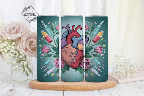 Anatomical Heart 20oz Tumbler Wrap Sublimation sassyprint 