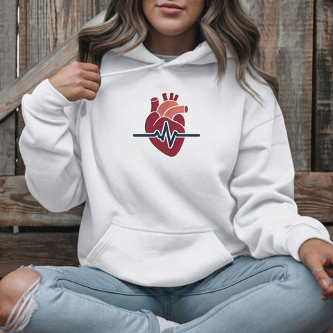 Anatomical Heart ECG Embroidery Design – Heartbeat EKG Medical Heart Machine Embroidery File Embroidery/Applique DESIGNS PatternFeed8 