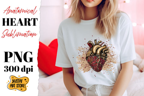 Anatomical heart sublimation. Steampunk Heart sublimation Sublimation Yustaf Art Store 