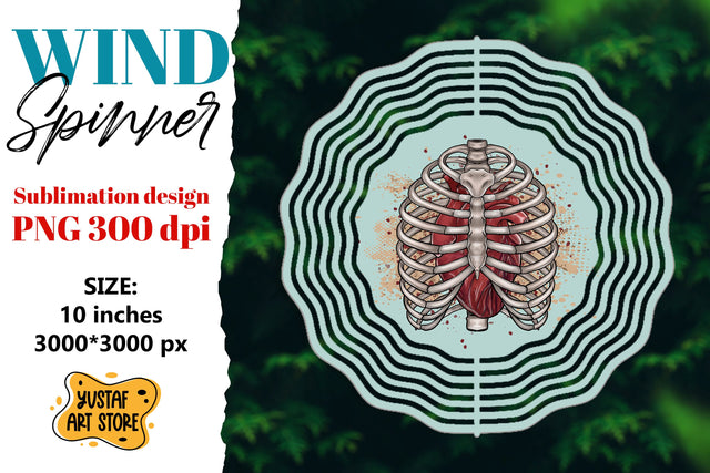 Anatomical heart wind spinner. halloween sublimation Sublimation Yustaf Art Store 