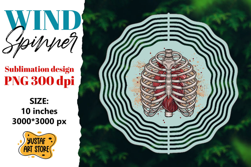 Anatomical heart wind spinner. halloween sublimation Sublimation Yustaf Art Store 