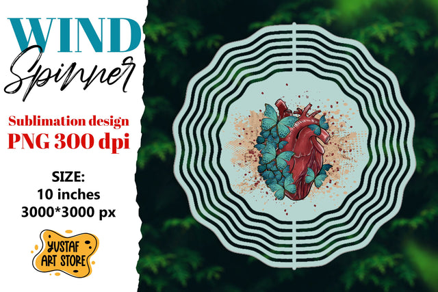 Anatomical heart wind spinner. halloween sublimation Sublimation Yustaf Art Store 