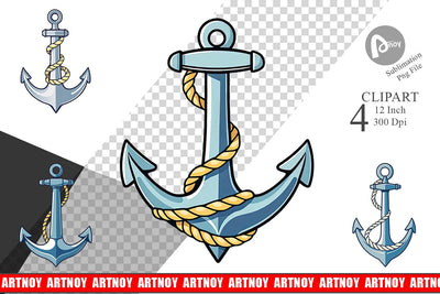 Anchor Rope Clipart Sublimation artnoy 