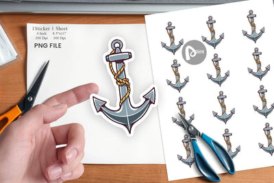 Anchor Rope Sticker Sublimation artnoy 