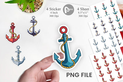 Anchor Rope Sticker Sublimation artnoy 