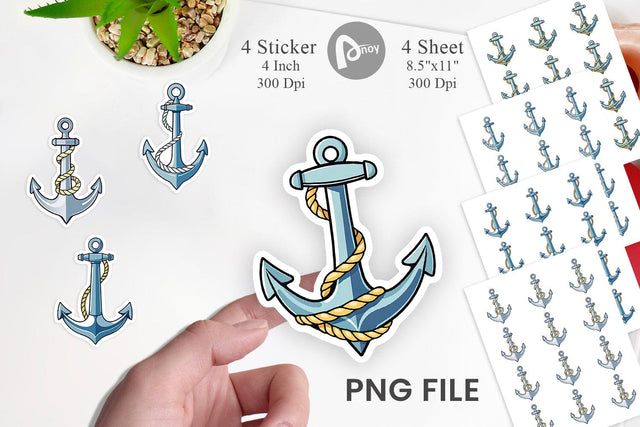 Anchor Rope Sticker Sublimation artnoy 