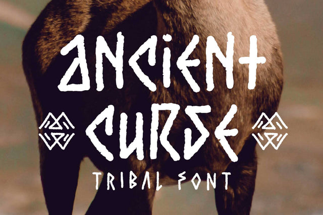 Ancient Curse – Viking Tribal Display Font Font Arterfak Project 