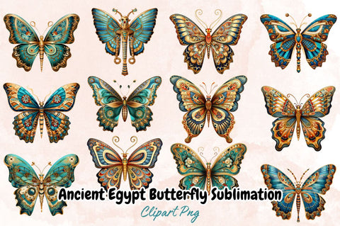 Ancient Egypt Butterfly Sublimation Bundle Sublimation Designangry 