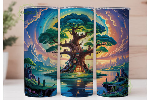 Ancient Tree of Life Panorama Tumbler Sublimation PixelChick 
