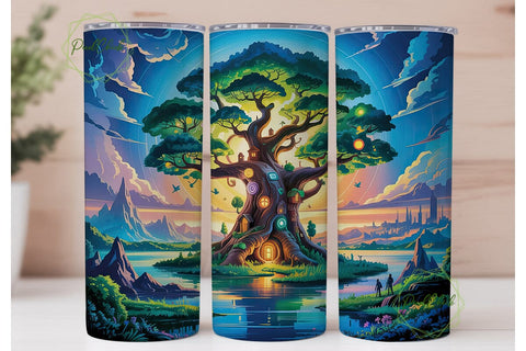 Ancient Tree of Life Panorama Tumbler Sublimation PixelChick 