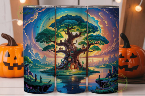 Ancient Tree of Life Panorama Tumbler Sublimation PixelChick 