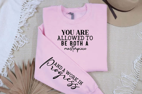 And a work in Progress Sleeve SVG Design, Inspirational sleeve SVG, Motivational Sleeve SVG Design, Positive Sleeve SVG SVG Regulrcrative 