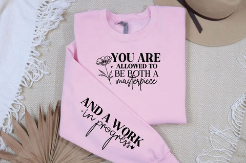 And a work vn progress Sleeve SVG Design, Inspirational sleeve SVG, Motivational Sleeve SVG Design, Positive Sleeve SVG SVG Regulrcrative 