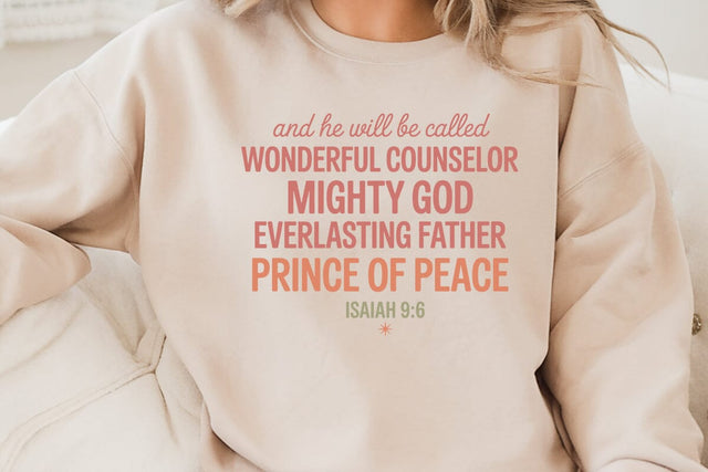 And He Will Be Called Wonderful Counselor Mighty God Everlasting Father Prince Of Peace Isaiah 9 6 SVG Angelina750 
