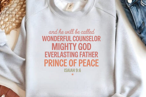 And He Will Be Called Wonderful Counselor Mighty God Everlasting Father Prince Of Peace Isaiah 9 6 SVG Angelina750 