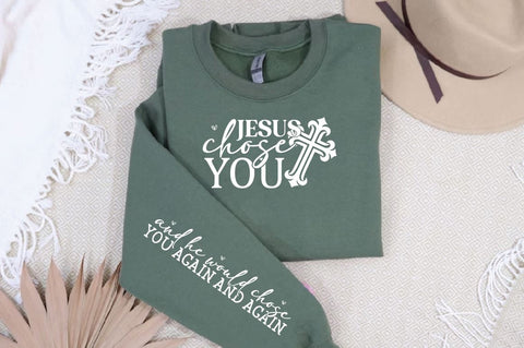 And he would chose you again and again Sleeve SVG Design, Christian Sleeve SVG, Faith SVG Design, Jesus Sleeve SVG SVG Regulrcrative 