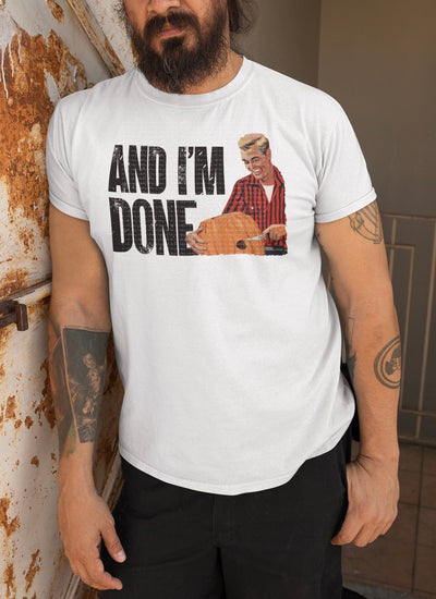 And I'm Done | Vintage Pumpkin Carving Humor PNG | Retro Halloween Design Sublimation Crafting After Dark 