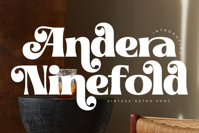 Andera Ninefold - Vintage Retro Font Font Letterena Studios 