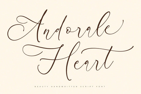 Andorale Heart - Beauty Handwritten Script Font Storytype Studio 