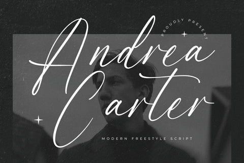 Andrea Carter - Modern Freestyle Script Font Letterena Studios 