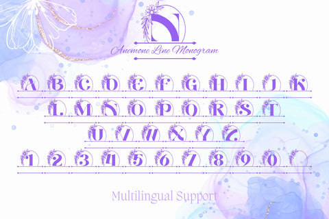 Anemone Line Monogram Font Dm Letter Studio 