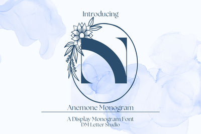 Anemone Monogram Font Dm Letter Studio 