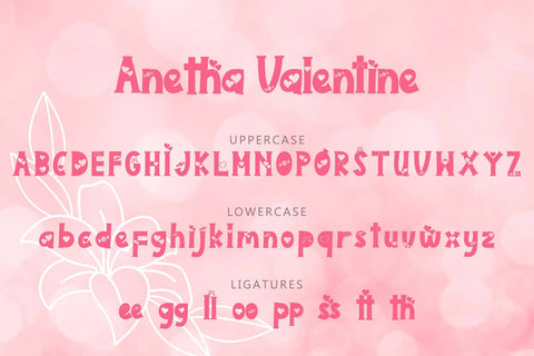 Anetha Valentine Font Prasetya Letter 