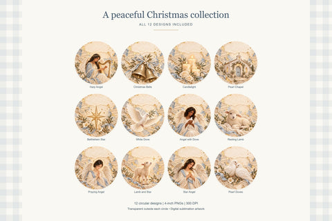 Angel Christmas Ornament PNGs Sublimation BijouBay 