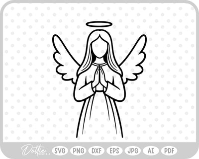 Angel Christmas SVG DottieDigitals 