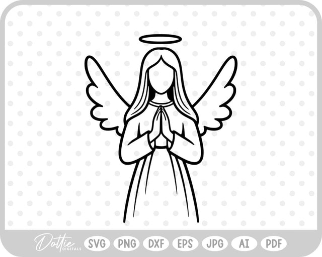 Angel Christmas SVG DottieDigitals 