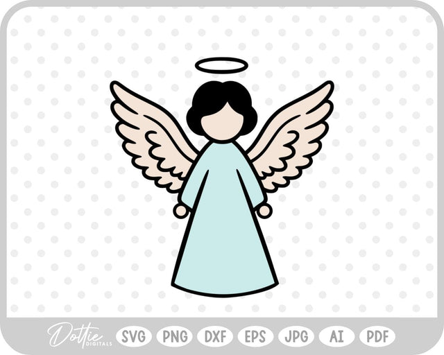 Angel Christmas SVG DottieDigitals 