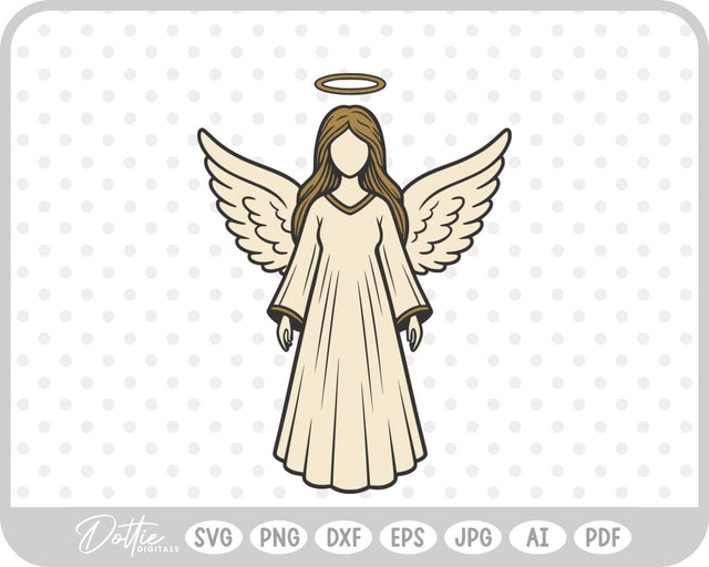Angel Christmas SVG DottieDigitals 