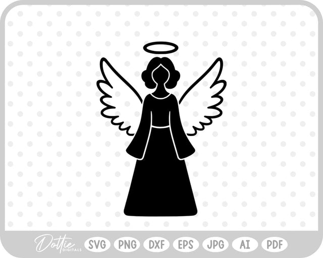 Angel Christmas SVG DottieDigitals 