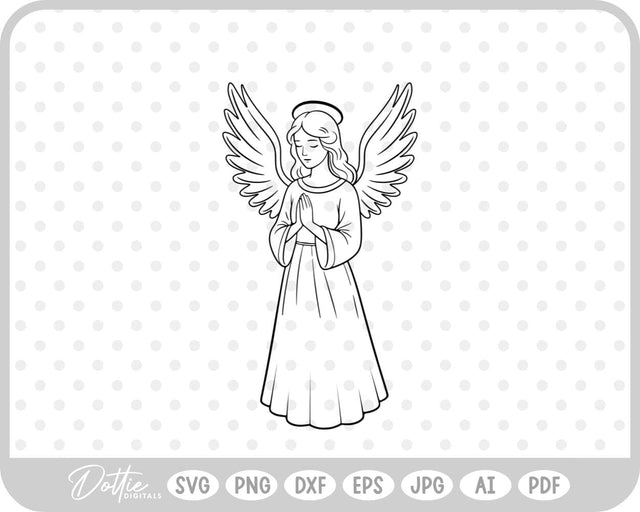 Angel Christmas SVG DottieDigitals 