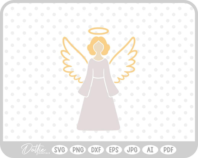 Angel Christmas SVG DottieDigitals 