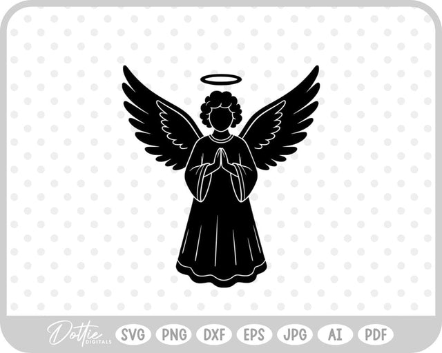 Angel Christmas SVG DottieDigitals 