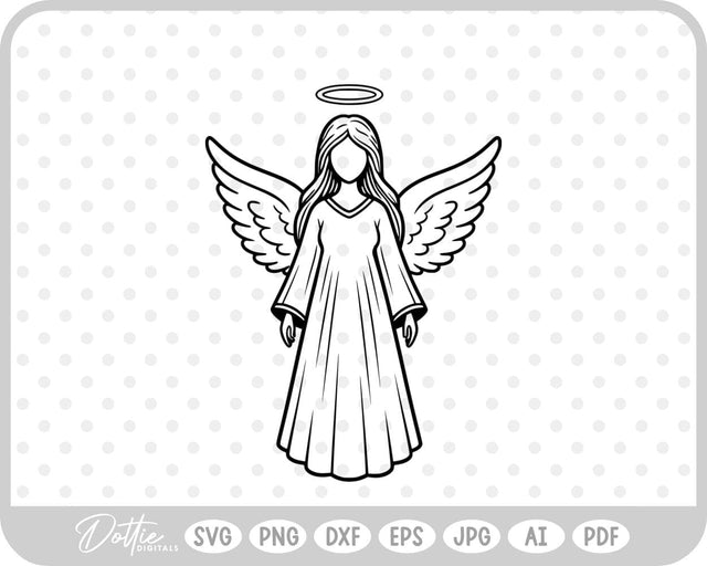 Angel Christmas SVG DottieDigitals 